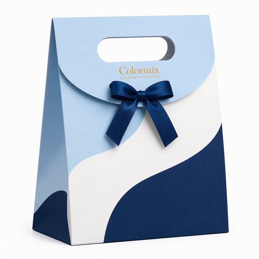Die-Cut Handle Bag — die cut handle paper bag by Colormix Packaging