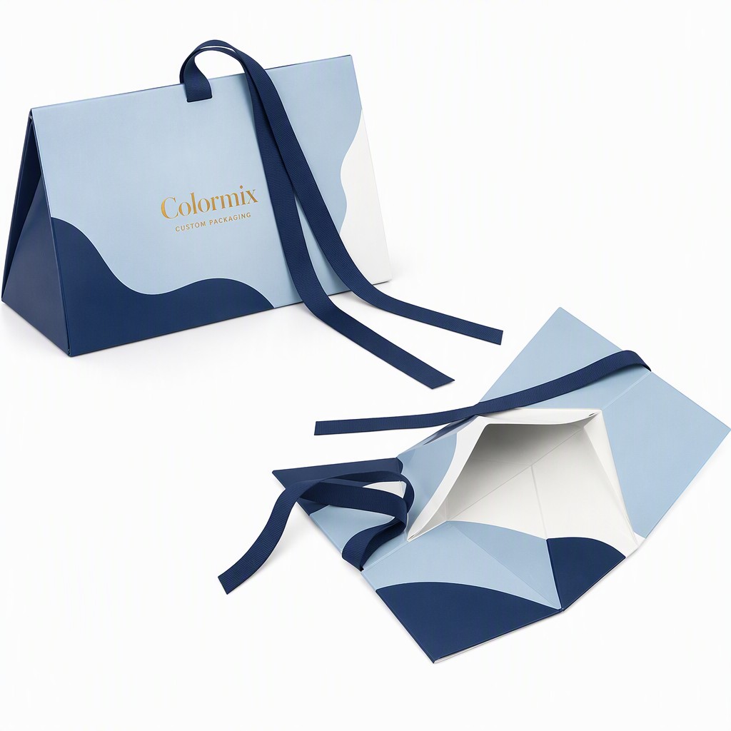 Folding Triangle Bag — folding triangle paper bag by Colormix Packaging