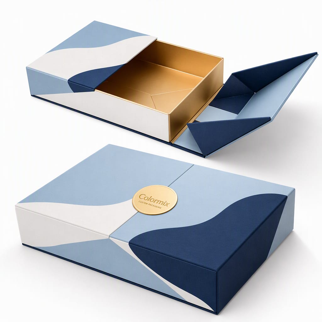 Folding Two-Sides Open Paper Box — folding two sides open paper box by Colormix Packaging