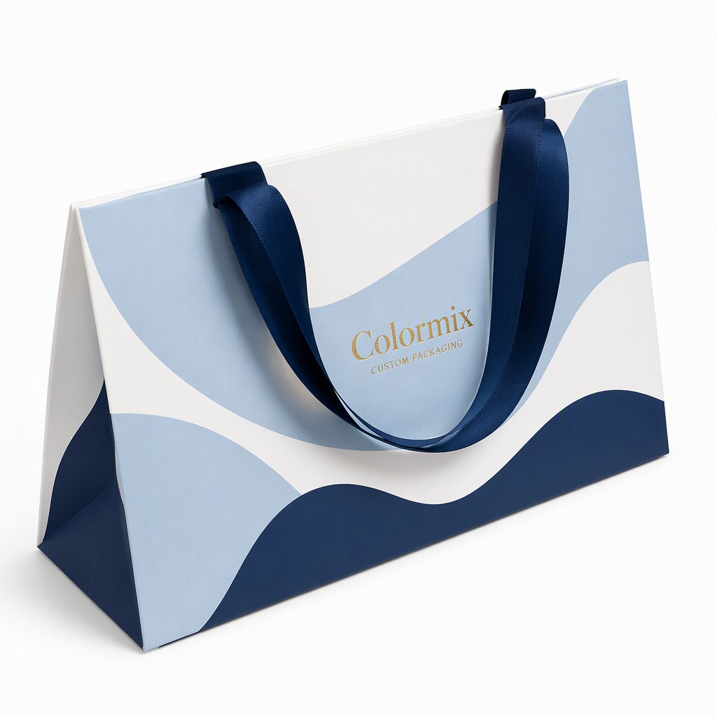 Triangle Bag with Handle — triangle bag with handle by Colormix Packaging